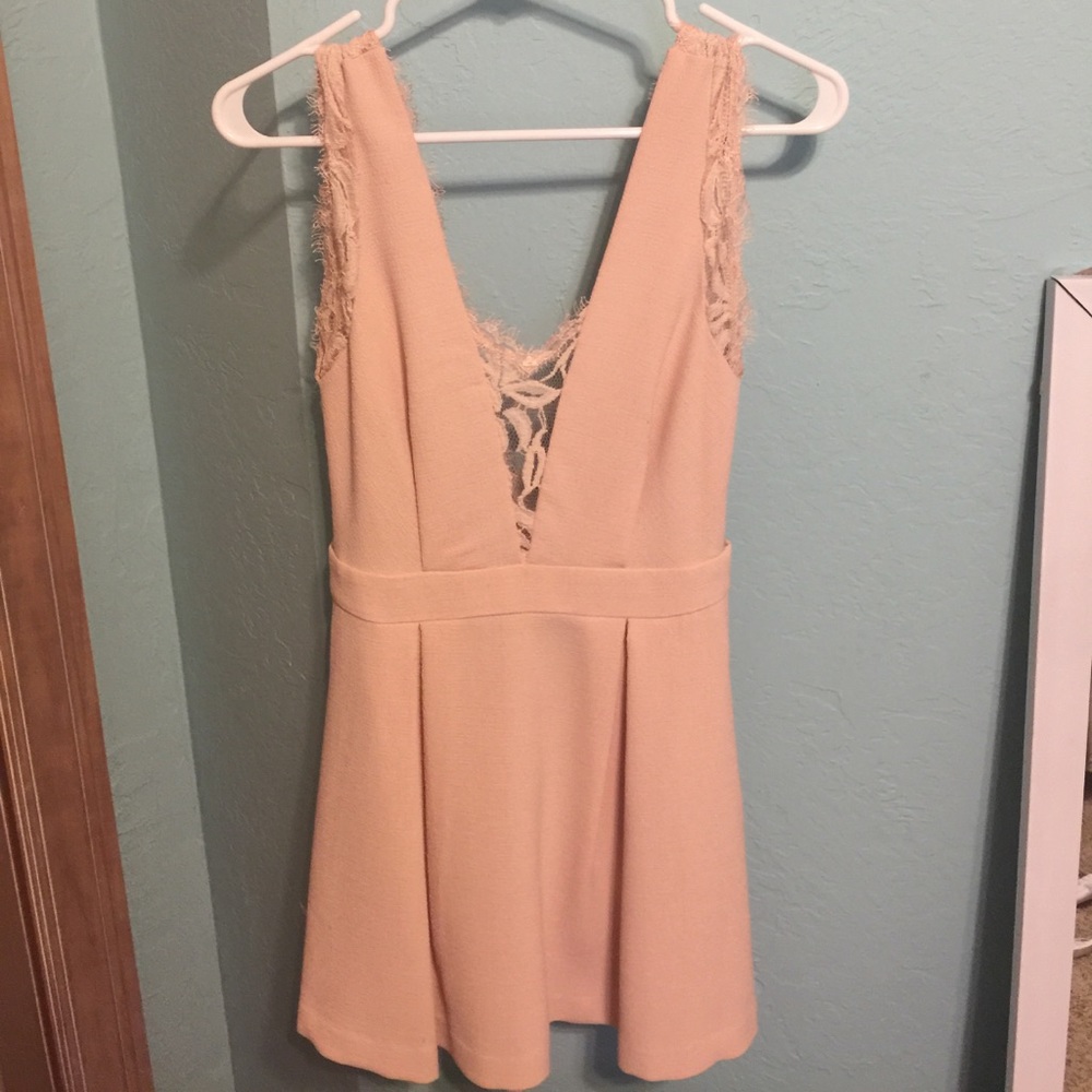 BCBG soft pink lace dress
