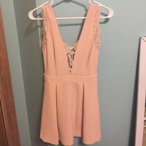 BCBG soft pink lace dress