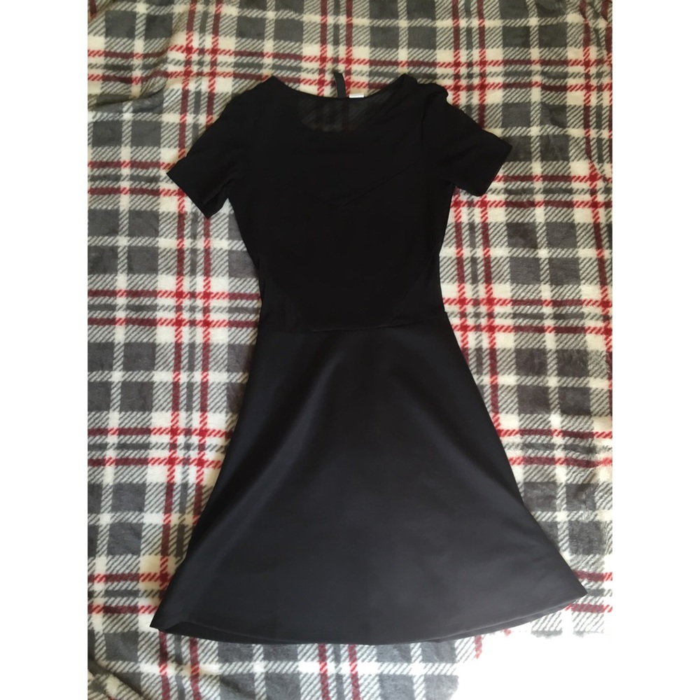 Mesh skater dress.