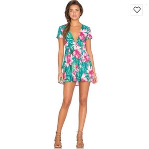 Muiticolor Lady Luau Stretch Ibiza Mini Dress