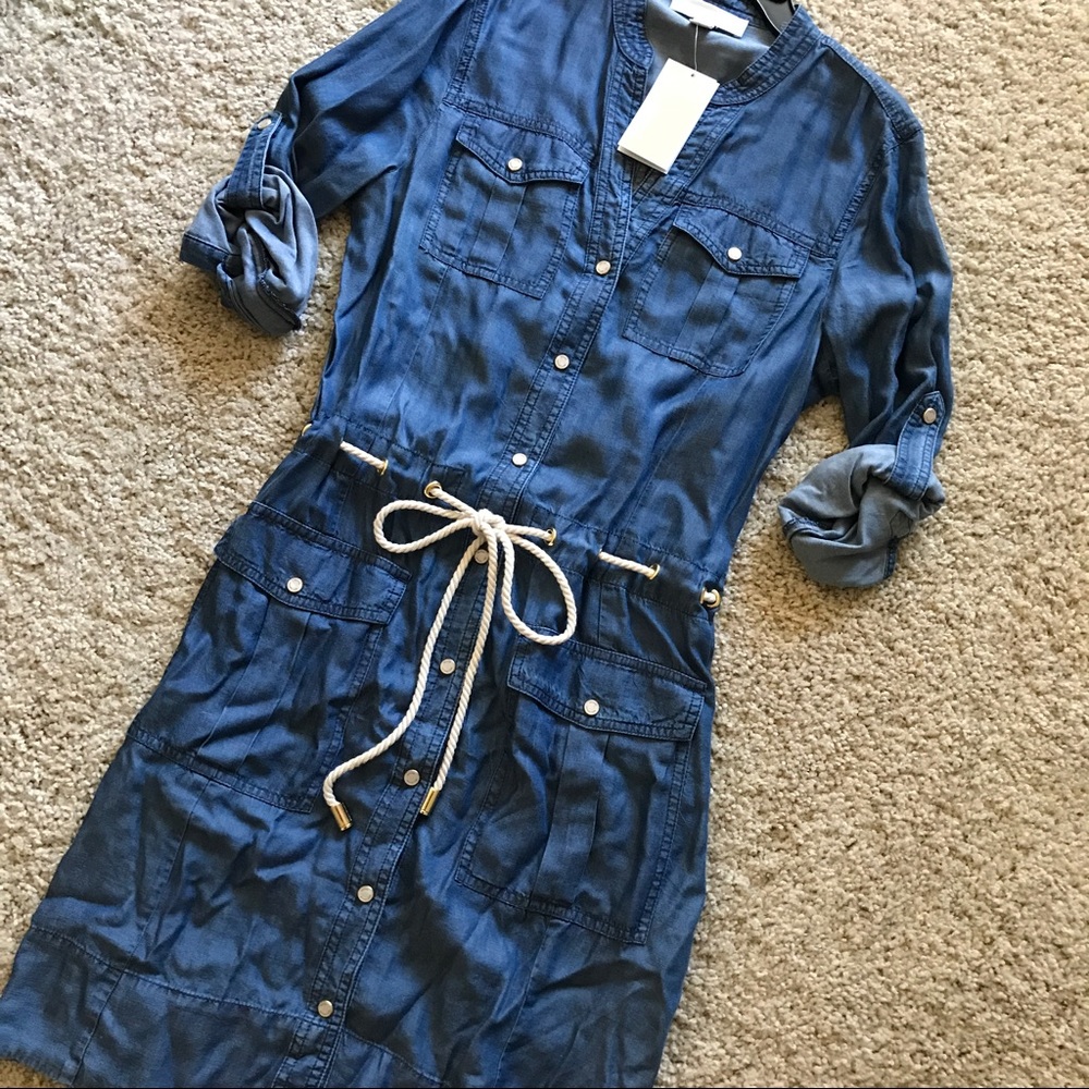 Michael Kors Indigo Denim Dress size Medium NWT