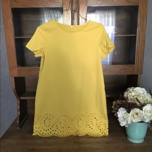 Yellow Eyelet Dress