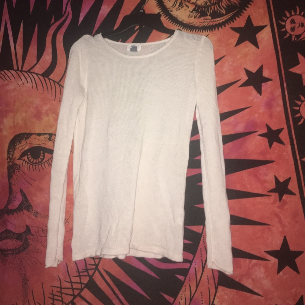 Old Navy Cream, Light Crew Neck Sweater, Xsmall