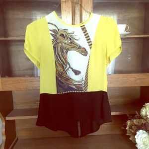 Peplum Horse Blouse