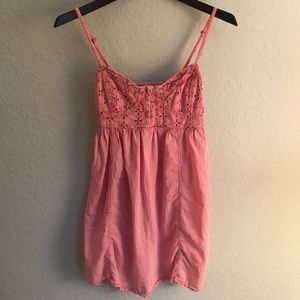 Pink Corset Acid Wash Dress