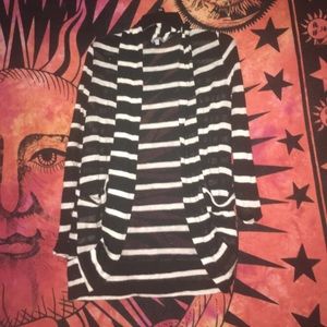 Cream/Black Charlotte Russe Cardigan, Xsmall