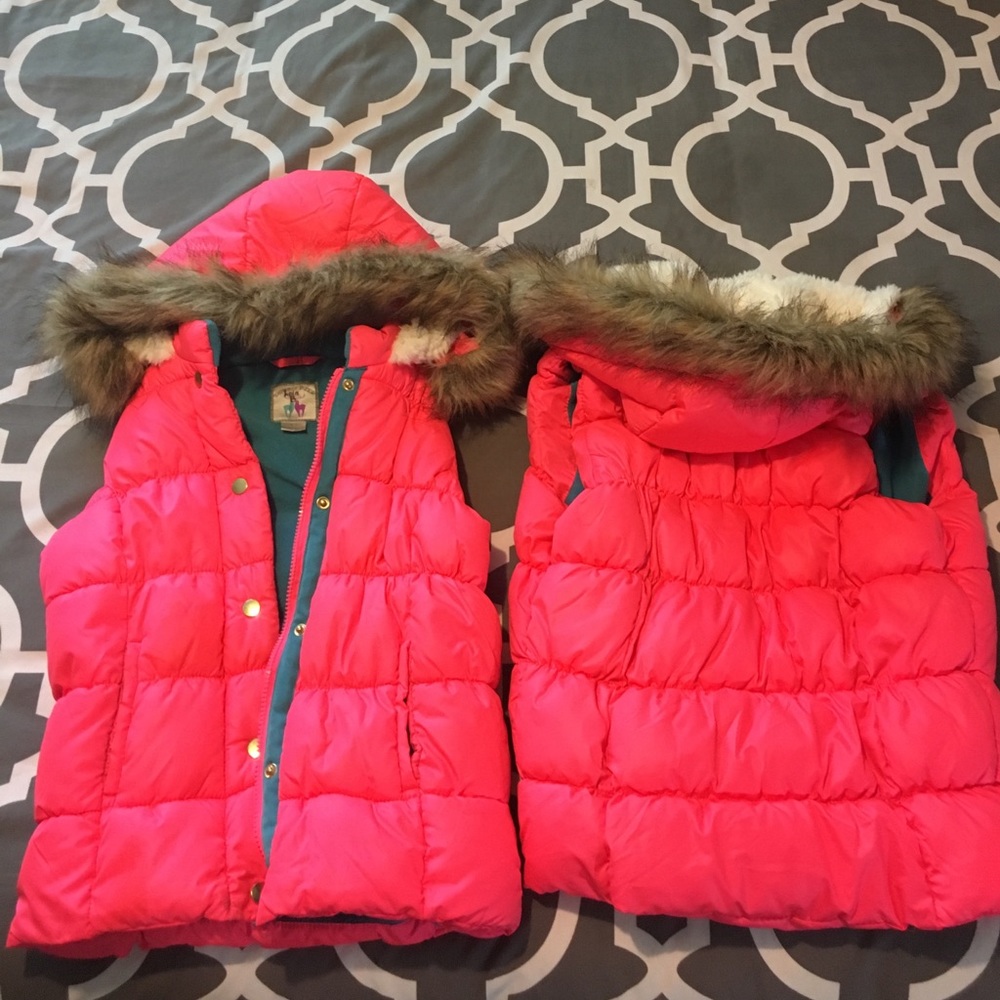 🍁PERFECT 4 FALL🍁Girls Neon Pink Puffer Vest