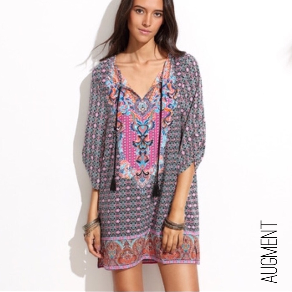 🆕Multicolor Printed V Neck Dress