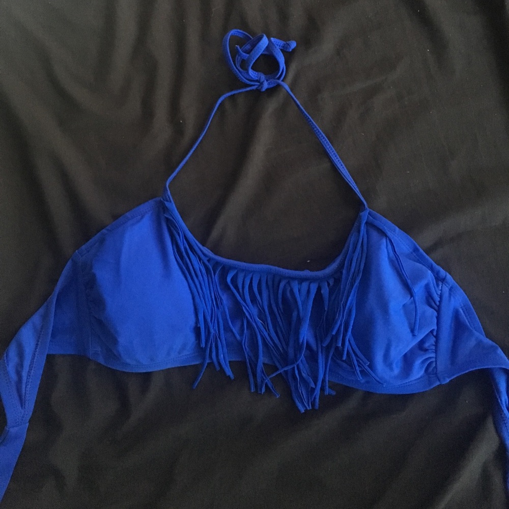 Fringe bathing suit top