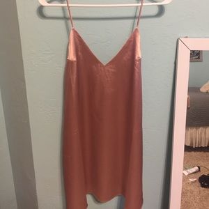 Pink silk tanktop dress