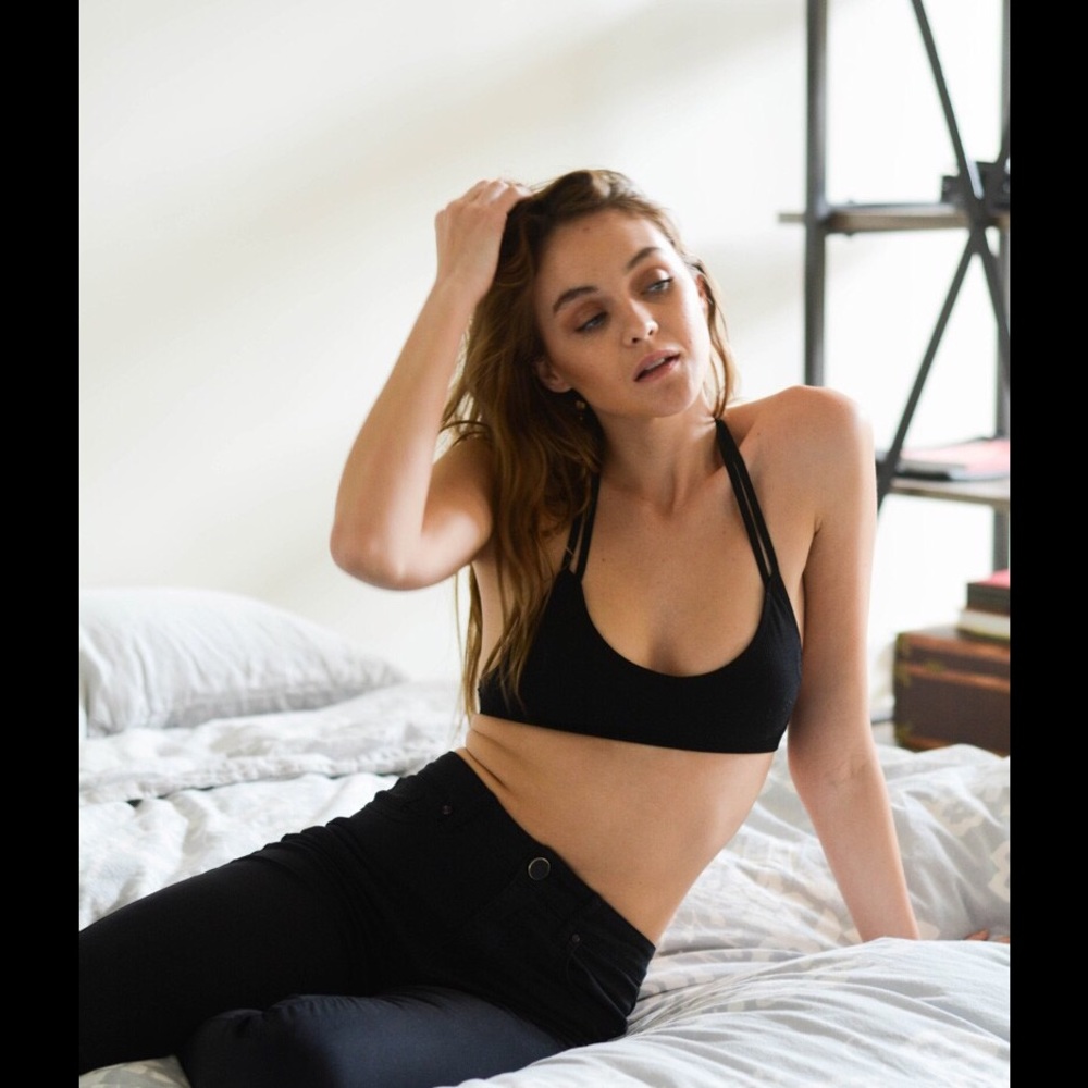 racerback butterfly back appliqué bralette tattoo - Picture 5 of 5