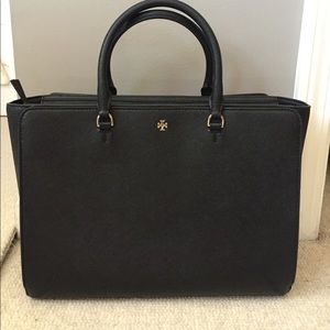 Tory Burch large Robinson zip tote