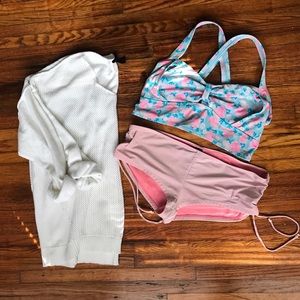 Light Weight White Crochet Front Sweater