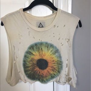 👁Cropped eyeball shirt👁