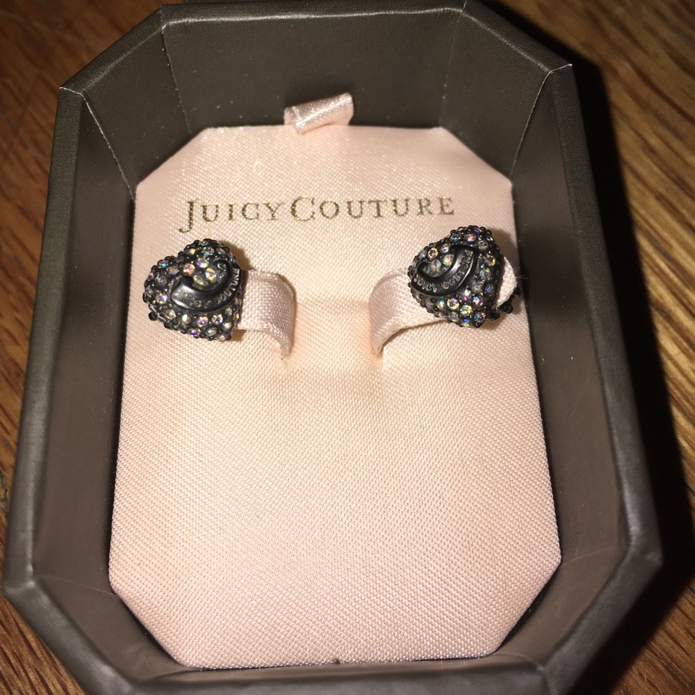 Juicy Couture heart stud earrings