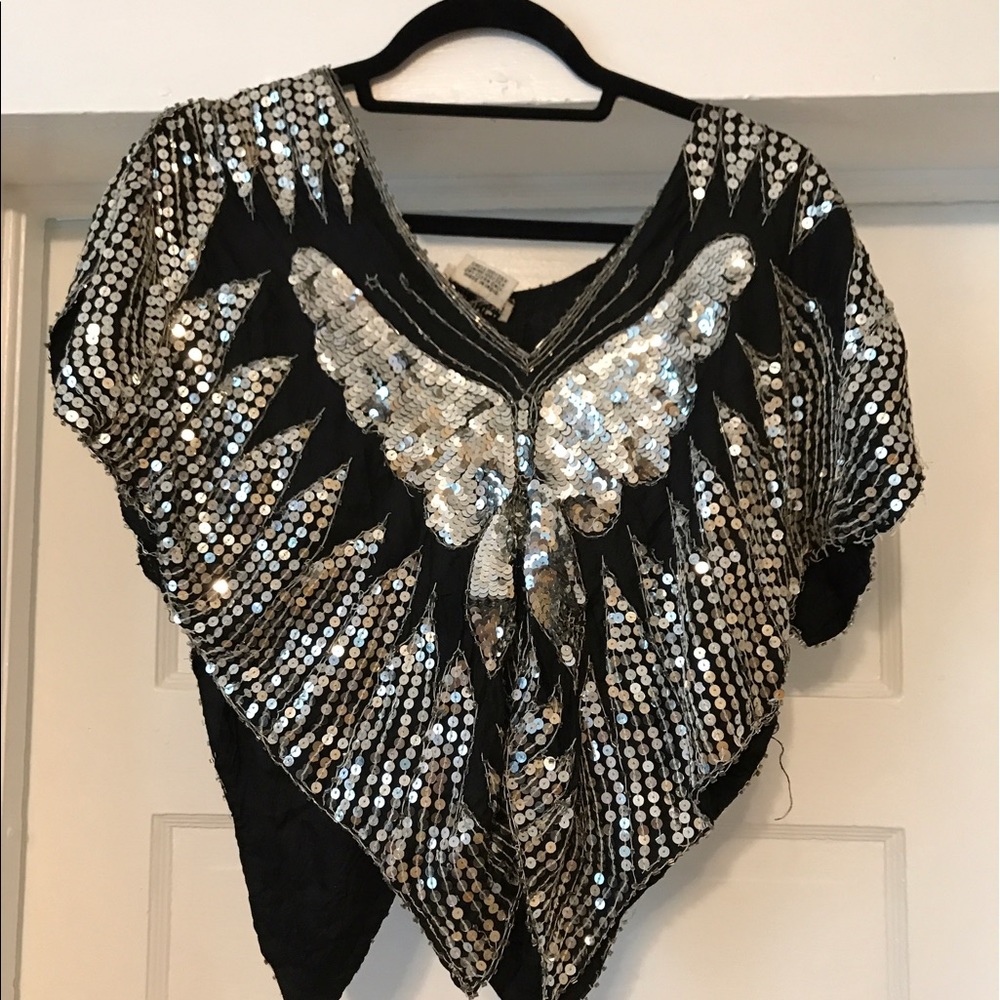Vntg disco queen crop top