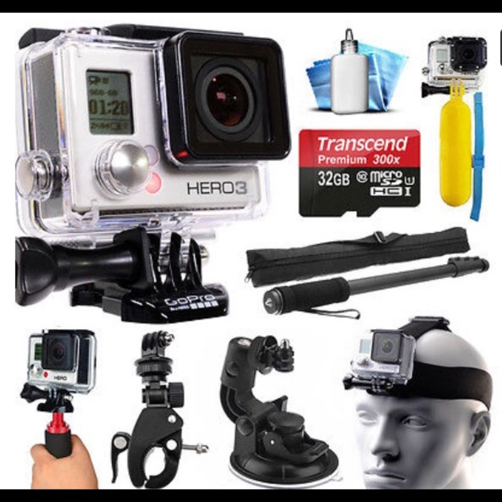 GoPro Hero 3+ Silver Edition Bundle pack - Picture 1 of 2