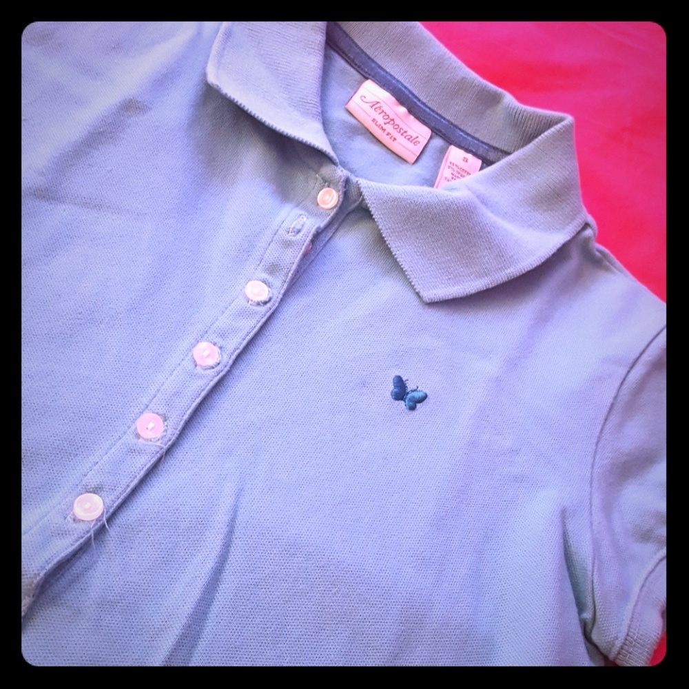 Aeropostale Light Blue Polo