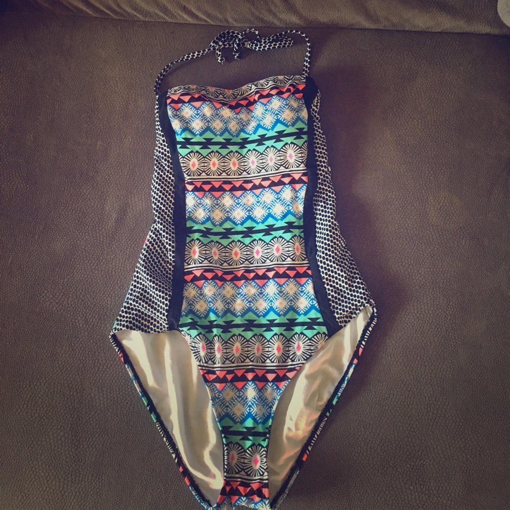 1 piece halter bathing suit