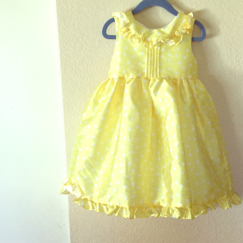 Pippa & Julie Yellow Polka Dot 4T