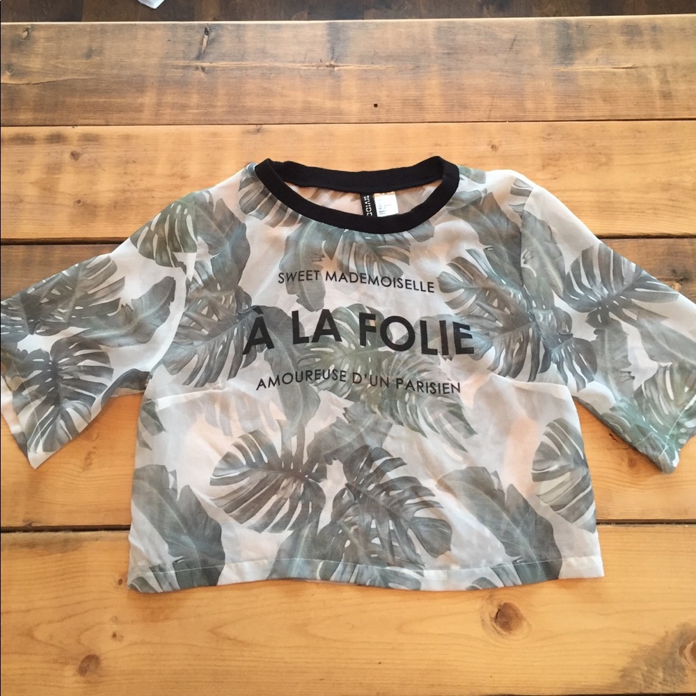 Sheer Mademoiselle Floral Crop