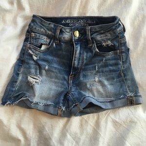High Waisted American Eagle Denim Shorts