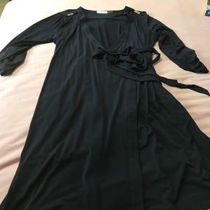 Navy blue wrap dress