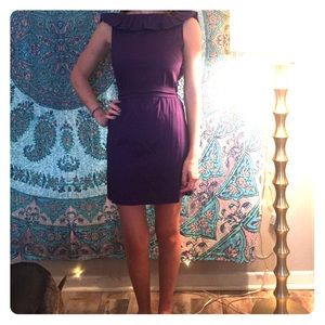 Ruffle scoop back dress