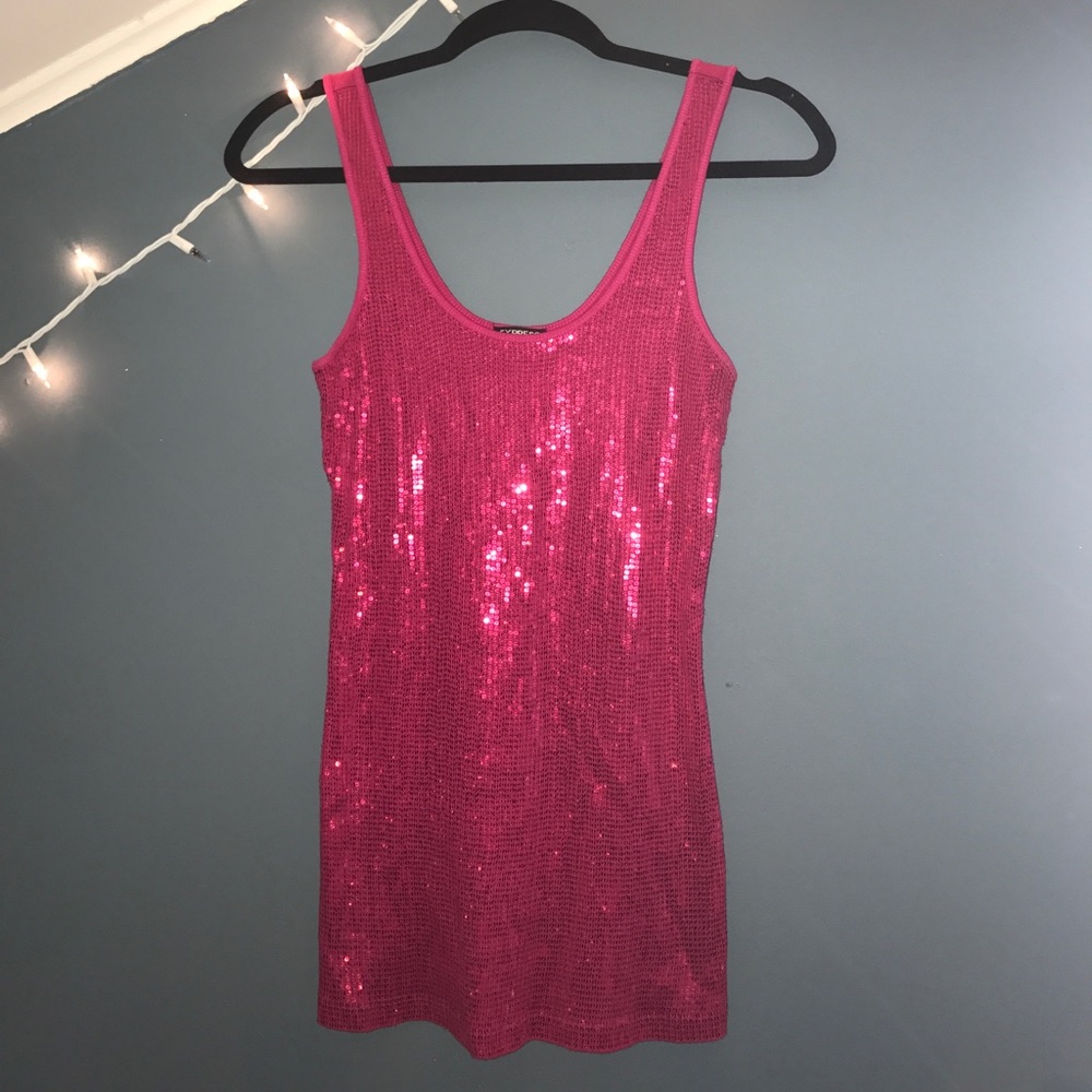 Pink Sequined Express Top