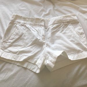 White chino J. CREW shorts