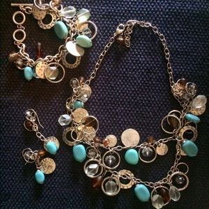 Lia Sophia necklace, earring and bracelet set