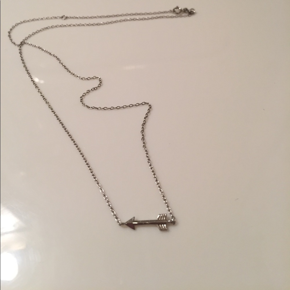 Arrow to my Heart Necklace Sterling Silver NWOT
