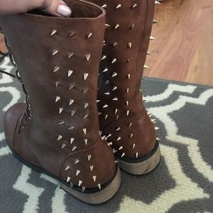 Torrid gold studded combat boots
