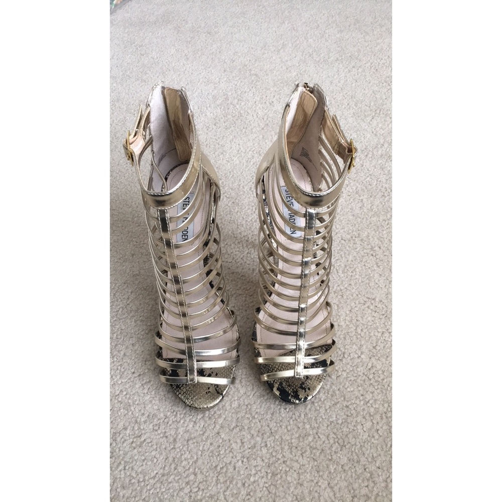Steve Madden Gold Strappy Heels