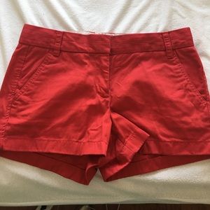 Red classic chino shorts, 3in inseam