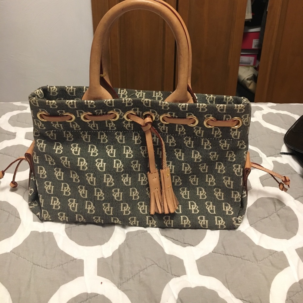 Authentic Dooney and Bourke small tassel tote