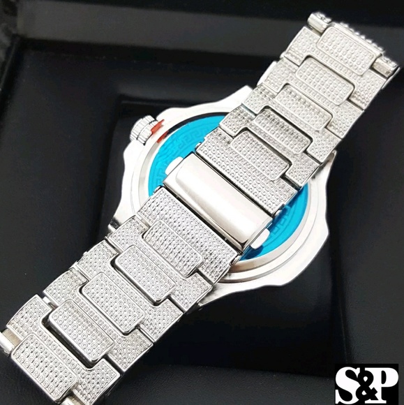 Accessories | Hip Hop Iced Out White Gold Plated Rappers Watch | Poshmark