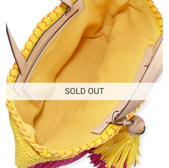 *SOLD* NWT tory burch colorblock straw beach tote - Picture 7 of 8