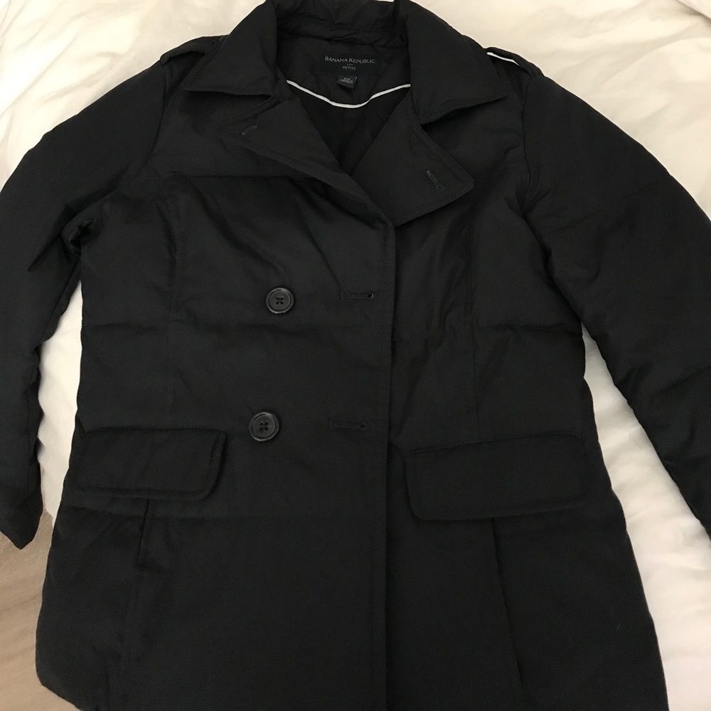 Banan republic navy blue puffer jacket