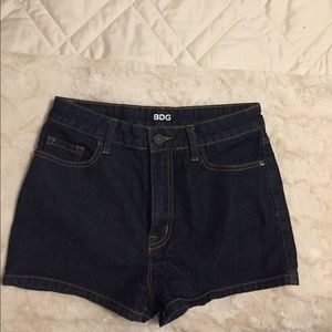 BDG high rise denim shorts size 27