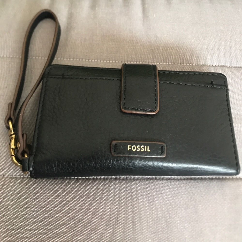 Fossil Wristlet Sleek Black