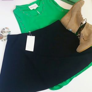 NWT Zara Trafaluc Black Flare Skirt