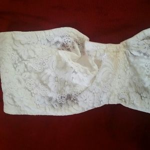 Wachoal strapless lace underwire bra