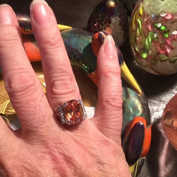 Cognac Quartz Crystal Ring ! - Picture 3 of 5