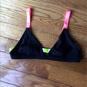 Black and neon bikini top