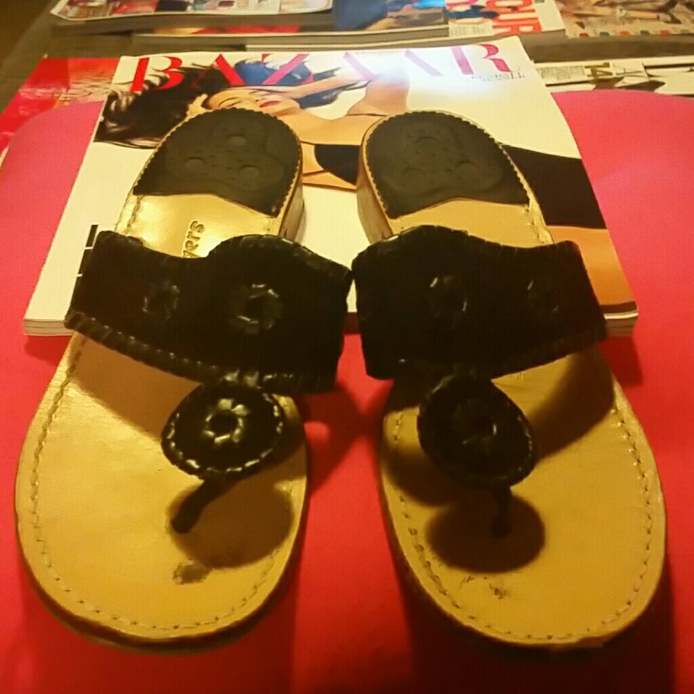 Authenic Black Suede Jack Rogers Sold As Is