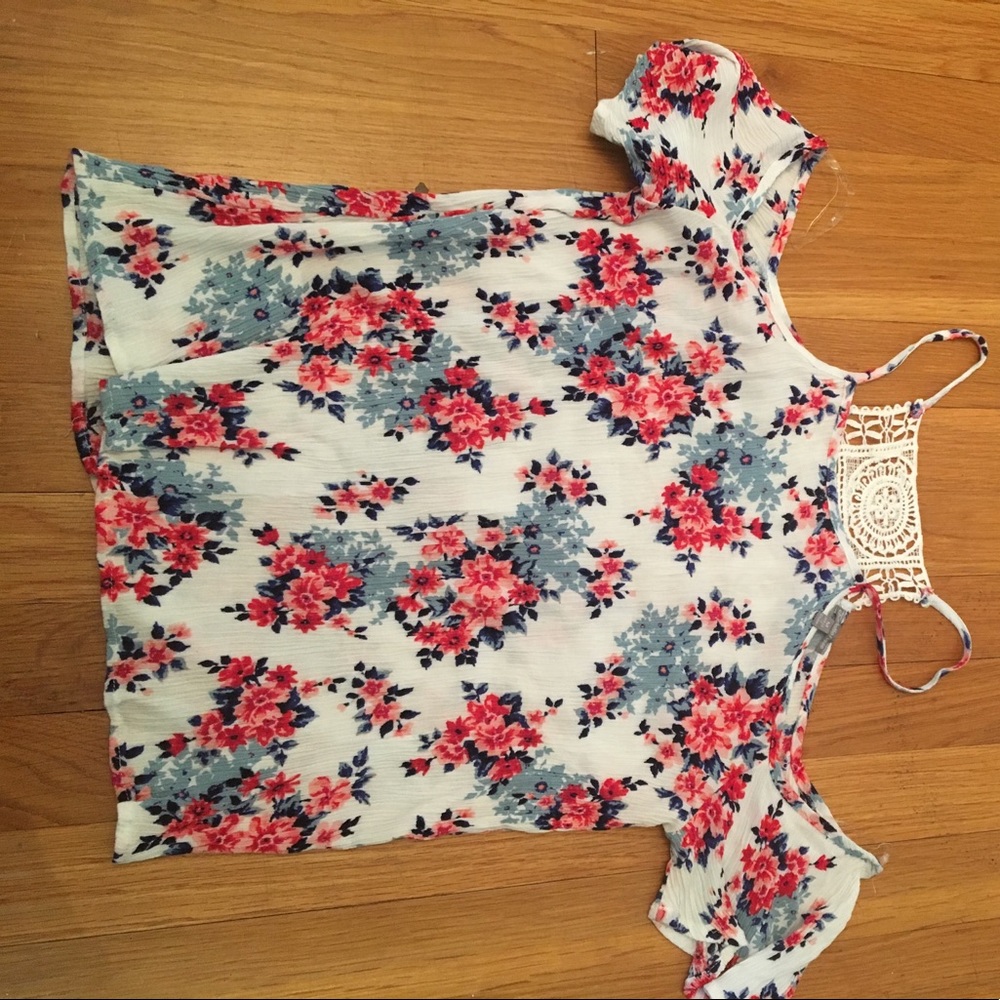 Off shoulder floral top