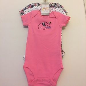 🎉HOST PICK🎉🆕Carter's 3-piece baby girl bodysuit