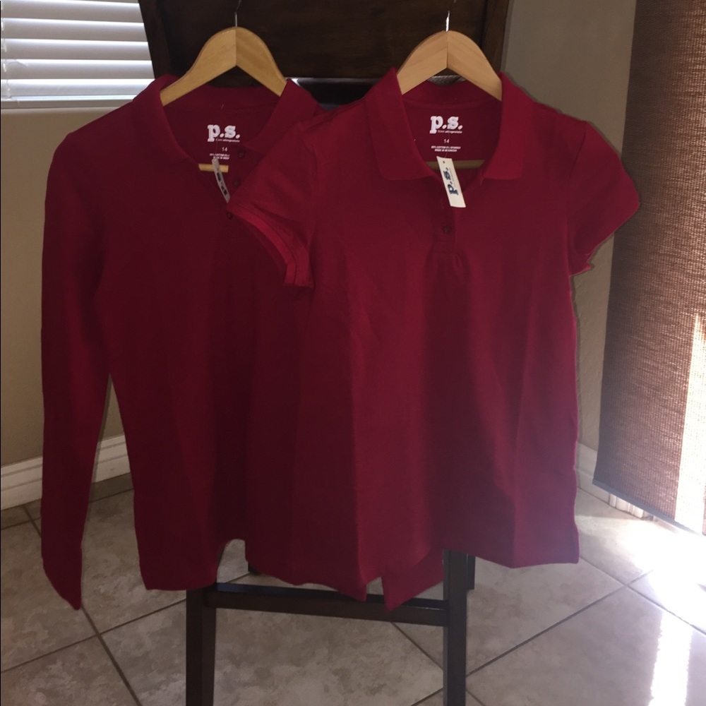 A long sleeve and a short sleeve T-shirt.