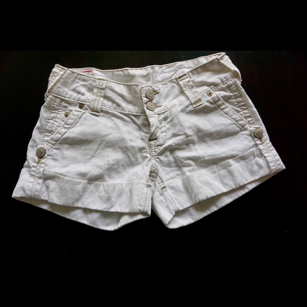 True Religion White Shorts Retail Price 179.00 - Picture 3 of 4